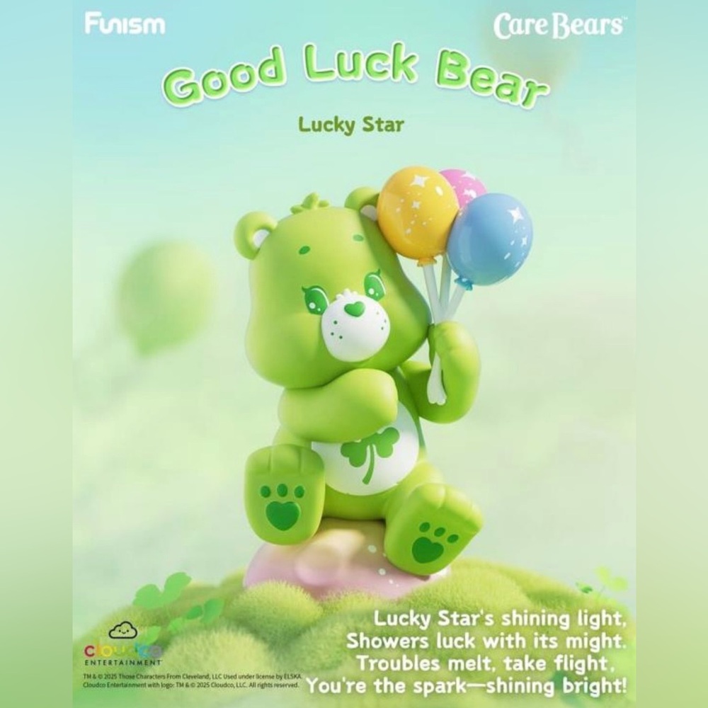 FUNISM- Care Bears ‘Planet of Joy’ series- Good Luck Bear (NIB)
